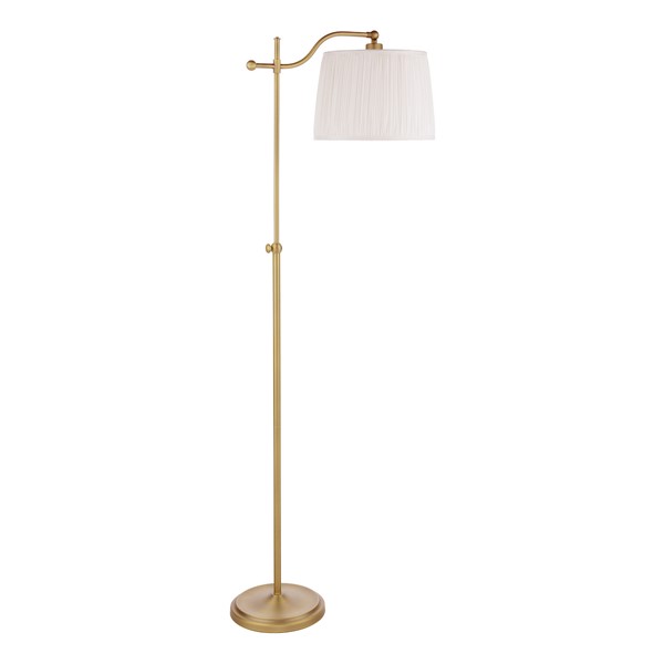 (image for) Laura Ashley Hemsley Floor Lamp Antique Brass and Ivory With Shade